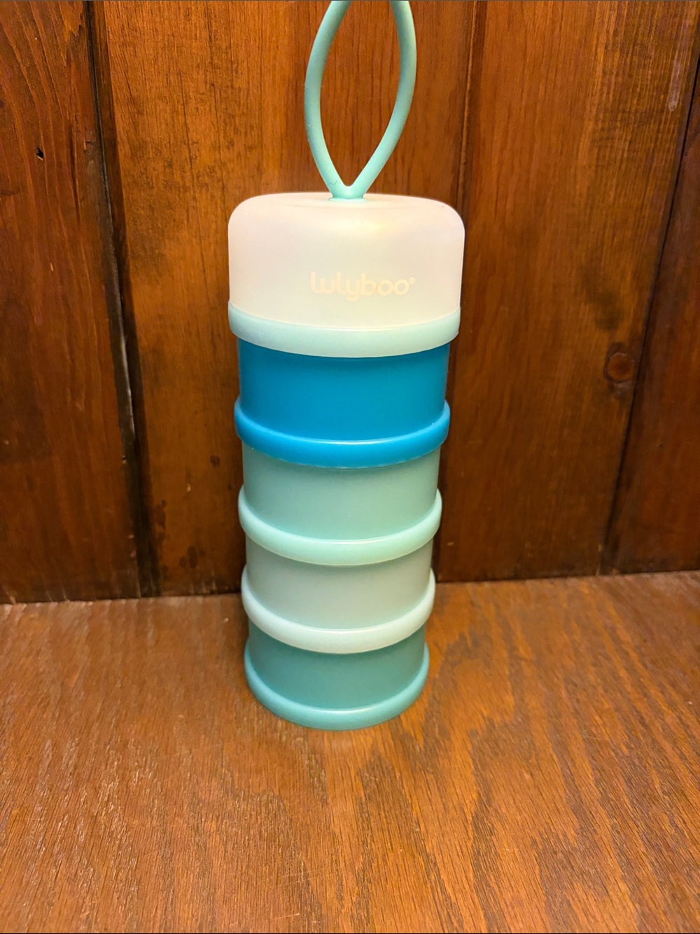 Turquoise Stackable Snack Container - Portable Food Storage, Formula/Powder